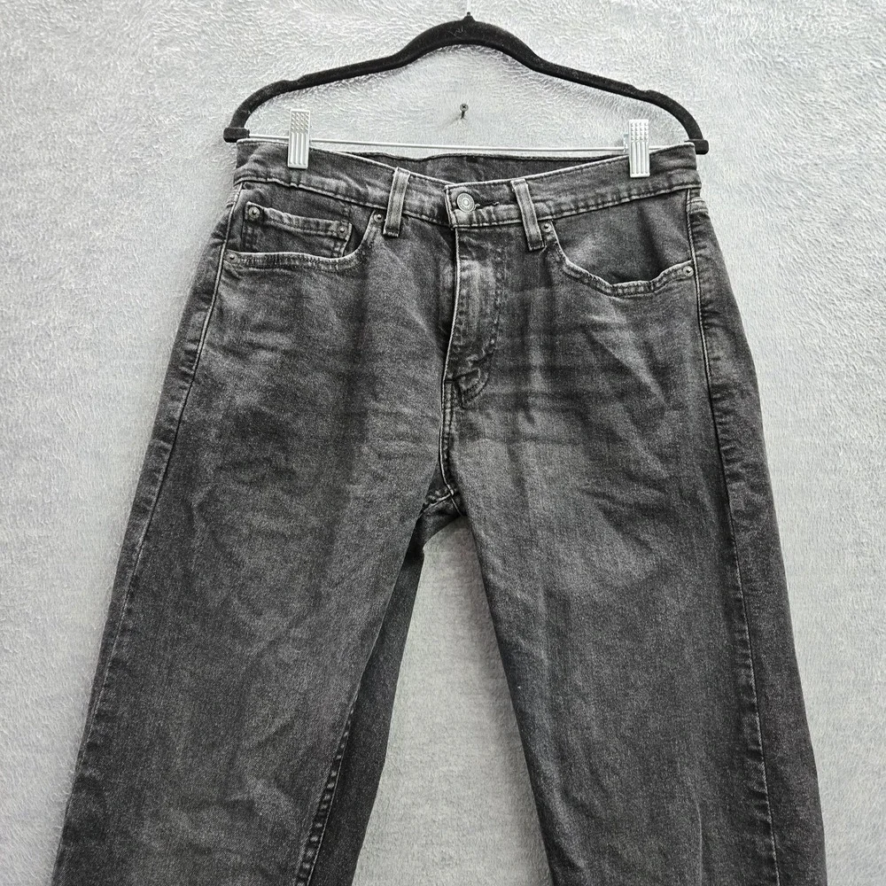 Levi's 505 Men Jeans 31X32 Gray Denim Regular Fit Straight Leg 31
